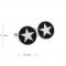 Black Enamel with White Star Cufflinks 3.JPG